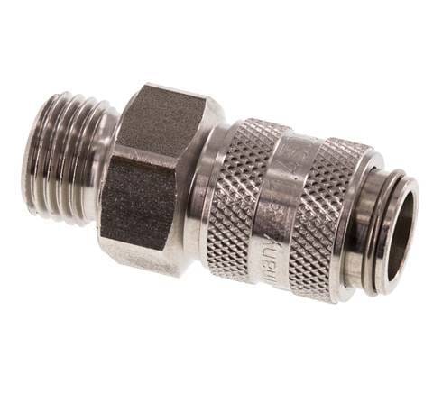RVS DN 5 Luchtkoppeling Snelkoppeling G 1/4 inch Buitendraad - CLS5-M-S-014