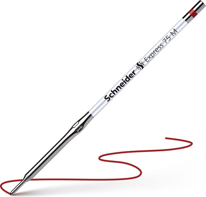 Schneider balpenvulling - Express 75 - penpunt M - rood - S-7512