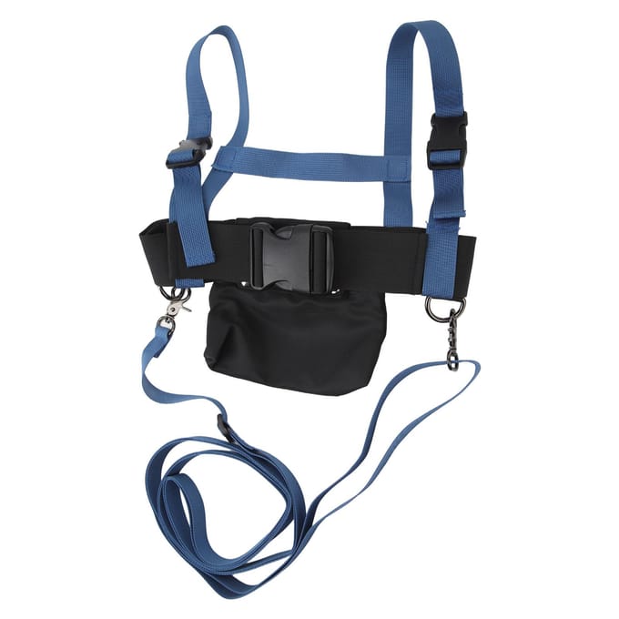 Ski Snowboard Harnas met Lijn Tas Nylon Verstelbaar Snelheidsregeling Lesgeven Ski Training Uitrusting black