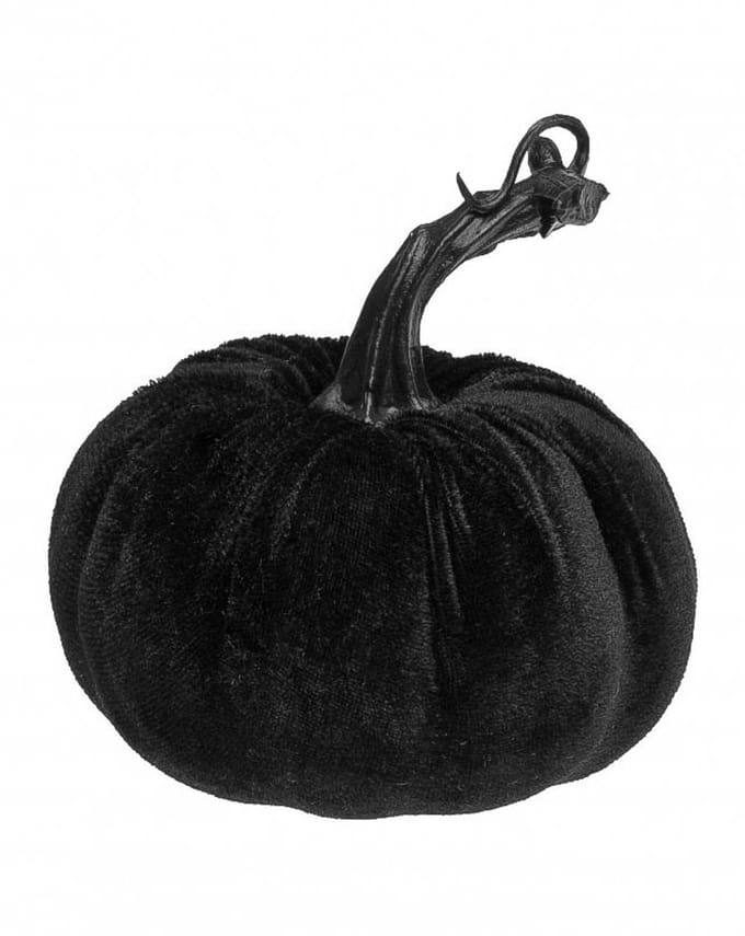 CHAKS - Zwart fluwelen pompoen 10 cm