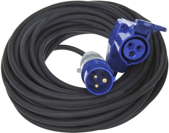 ProPlus Verlengkabel - 20 meter - Haakse contrastekker - Schuko stopcontact - 3 x 1.5 mm²