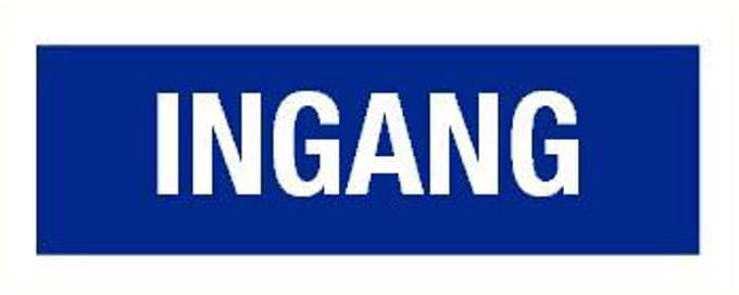 Ingang tekstbord - kunststof 200 x 75 mm