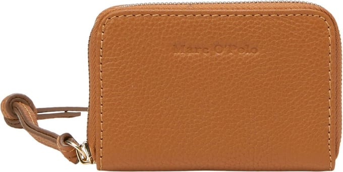 Marc O'Polo Leren Portemonnee Melissa Zip Wallet True Camel Lichtbruin