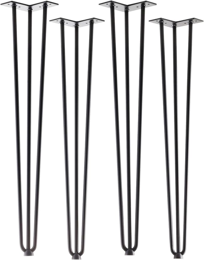 4 stuks Hairpin Tafelpoten Zwart - 710 mm Hoogte - Stijlvol en Functioneel
