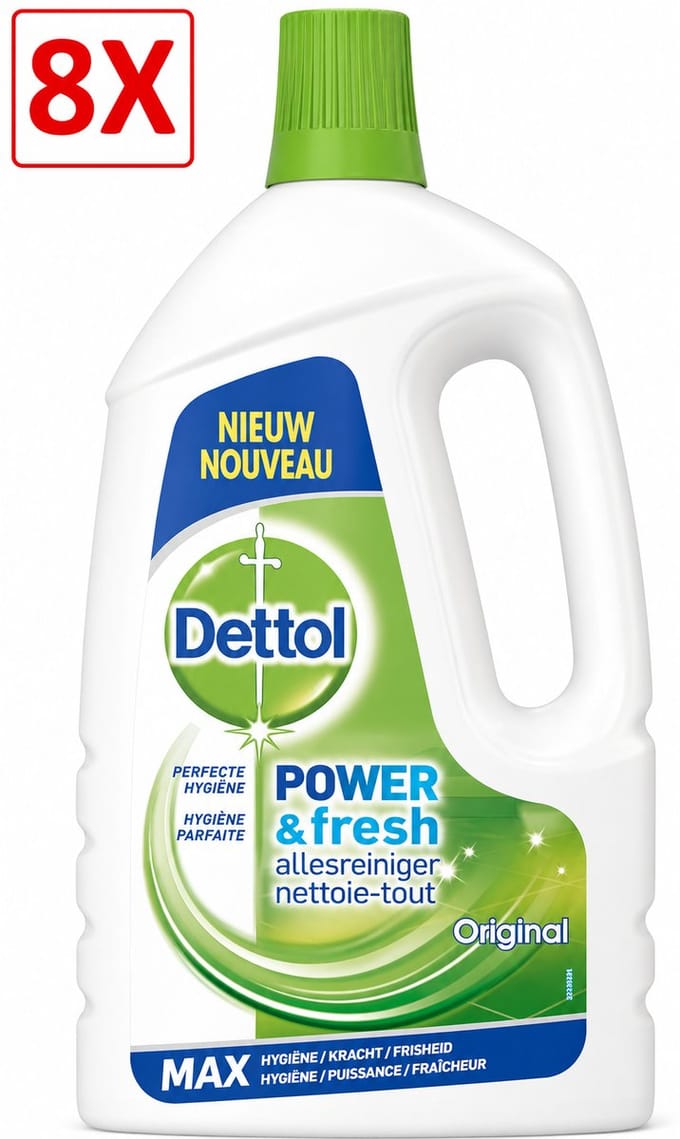8 x Dettol Allesreiniger Power & Fresh - Original - 1.5 L