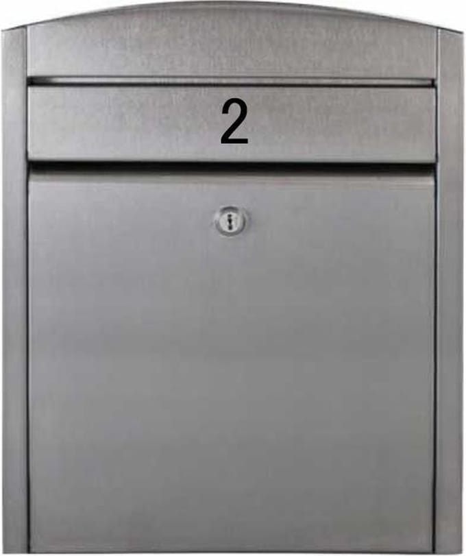 Huisnummer sticker - 2 - zwart - 6 cm - plakcijfer - brievenbussticker – cijfersticker