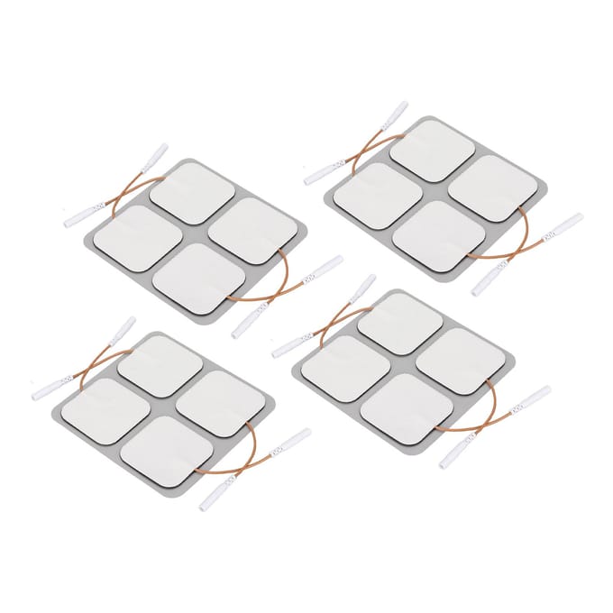 16 stuks Herbruikbare Elektrode Pad Vierkant Zelfklevende Therapie Elektrode Patch Vervangingsaccessoire 2 white