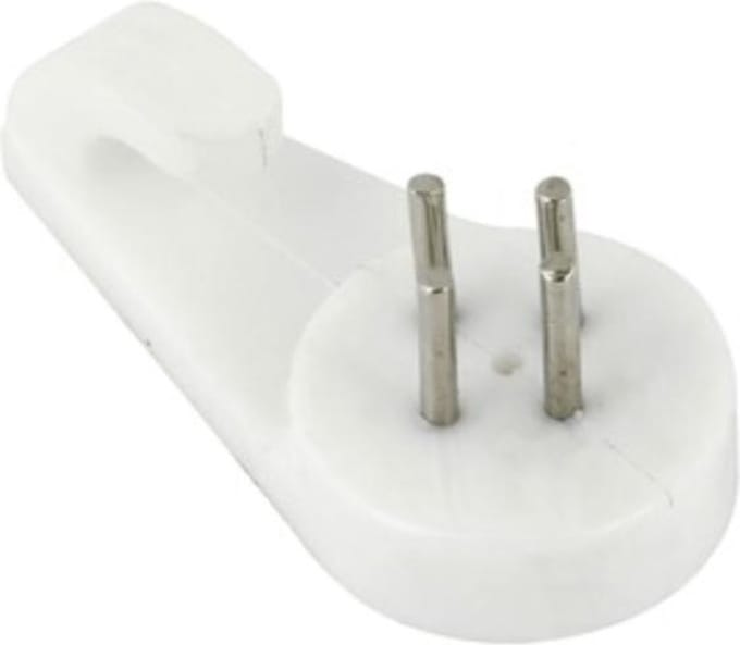 Betonhaak 30 mm plastic wit 5 stuks