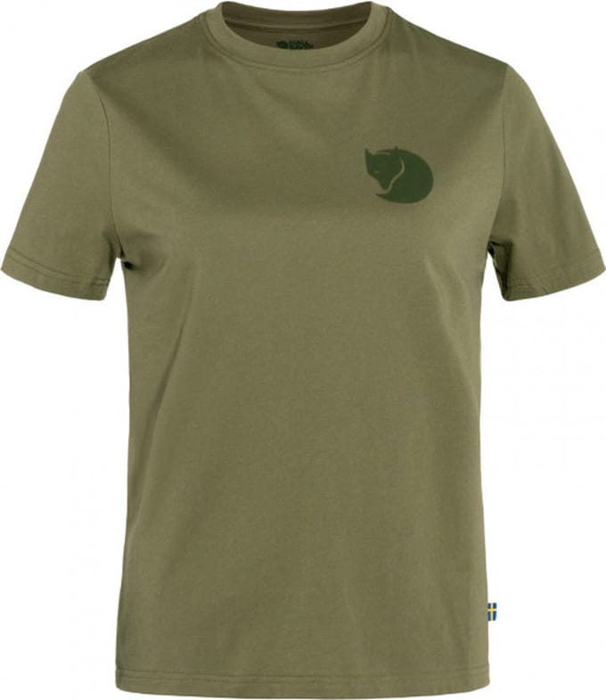 FJALLRAVEN Fox boxy logo t w - groen - T-shirt dames - S