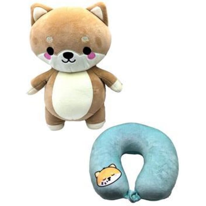 Swapseazzz 2-in-1 reiskussen/knuffel Shiba Kussens