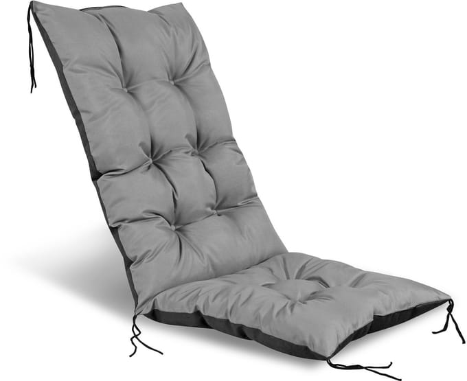 Tuinkussen 50x50x80 cm voor stoel waterdicht grijs