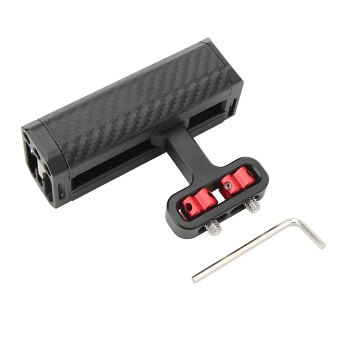 Camera Zijhandgreep Handgreep Aluminiumlegering met 1/4in Schroeven Voor Micro Monofoto Camera black