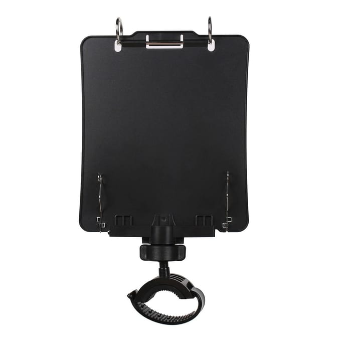 Klarinet Muziekstandaard Houder Blaasorkest Clips Op Bladmap Verstelbaar Met 5 Vervangende Pagina's Antislip Siliconen black