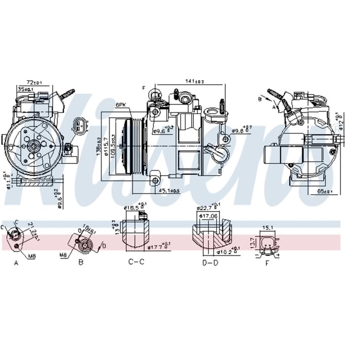 Compressor airconditioning NISSENS 890800