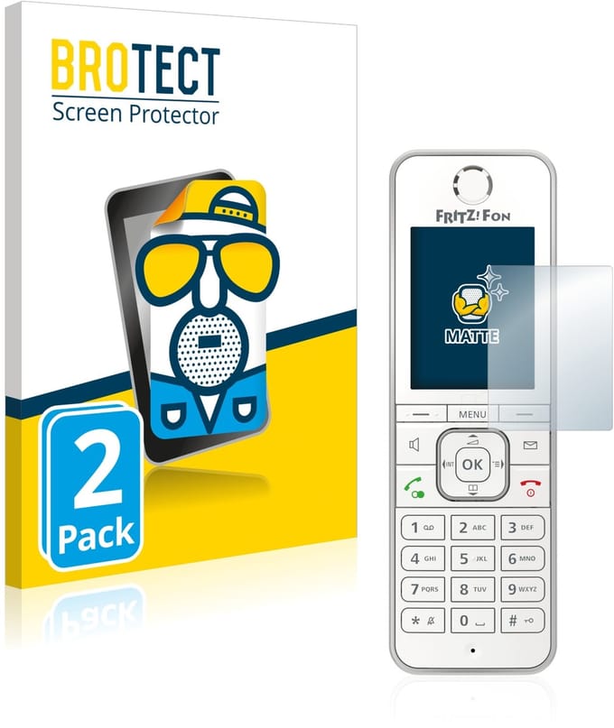 BROTECT - Screenprotector voor AVM Fritz!Fon C6 - Folie Beschermfolie matte 2 Stuks