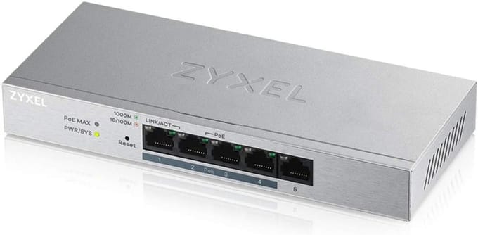 5-Poorts Gigabit PoE Switch met 60W Budget Web Managed