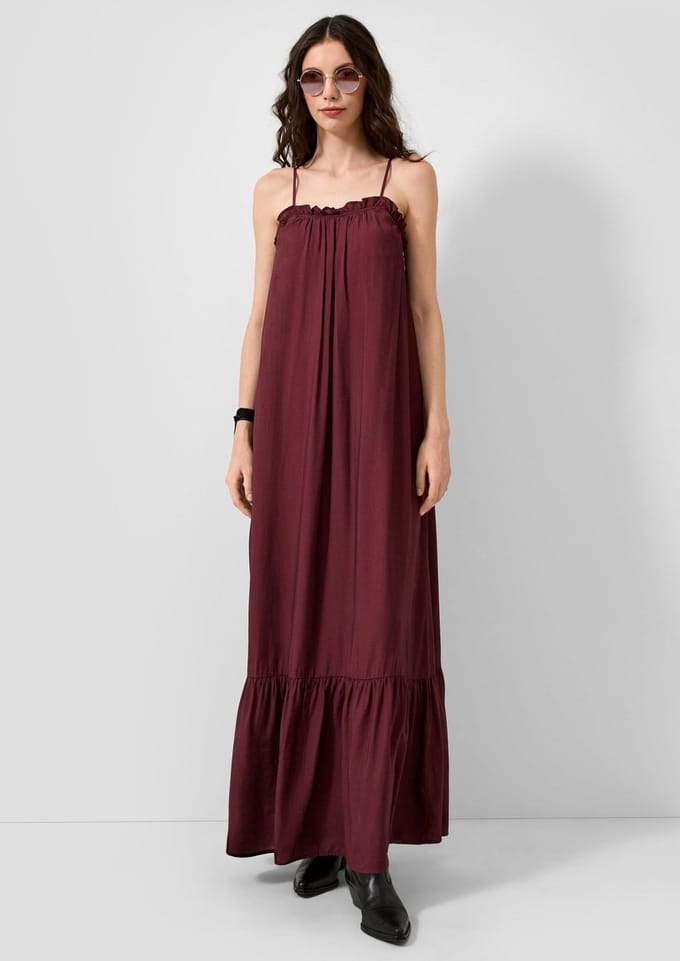 QS - female - Lange jurk van een viscose-mix