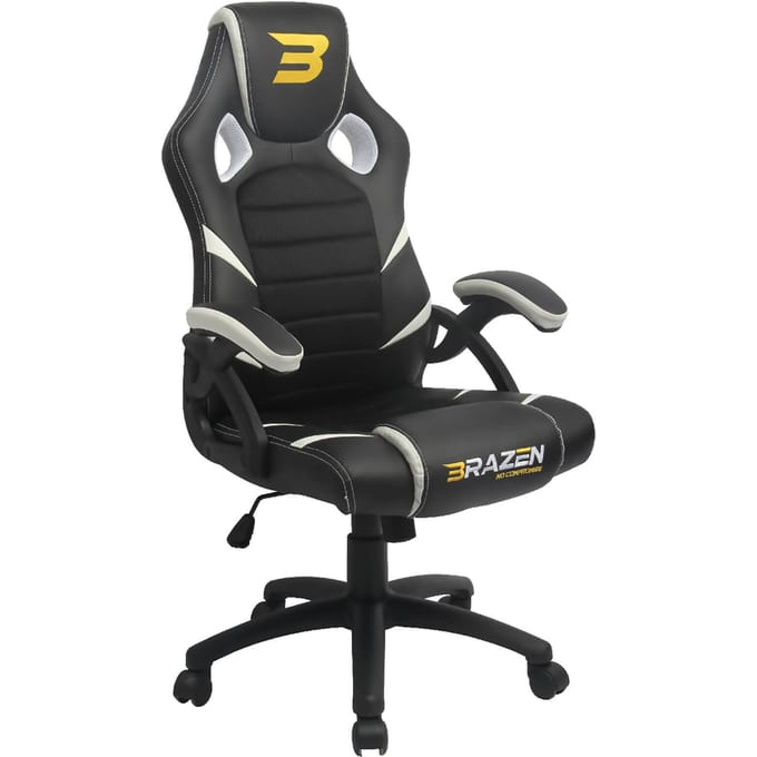 BraZen Puma PC Gaming Chair - White