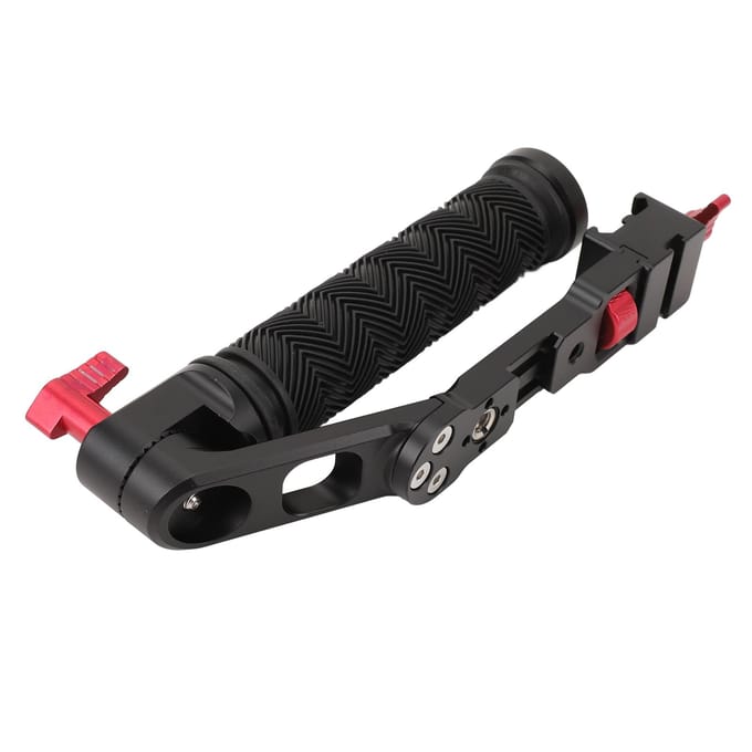 Camera Stabilisator Grip Aluminiumlegering Multi-gat Verlenging Video Actie Stabiliserende Handgreep Grip black