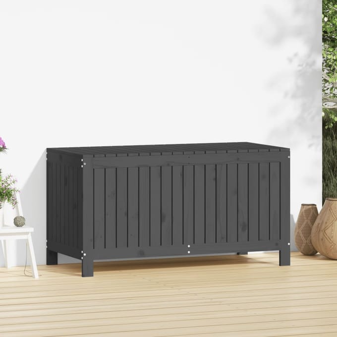 vidaXL - Tuinbox - 121x55x64 - cm - massief - grenenhout - grijs