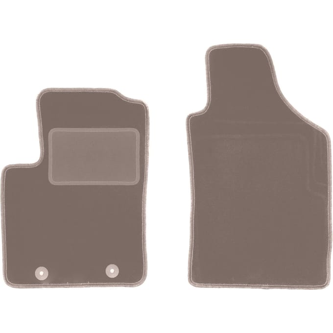 Beige voormatten voor: Fiat 500 cabrio, hatchback (2007-2013)