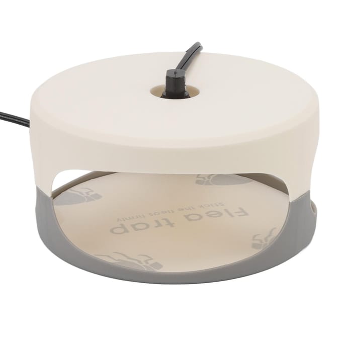 Piège à puces à dôme collant avec 2 disques de colle et ampoules pour intérieur et extérieur, prise américaine white