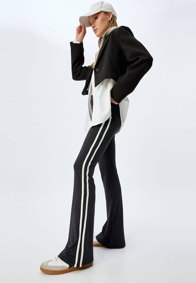 Flare Strook Gedetailleerd Sweat Bottoms