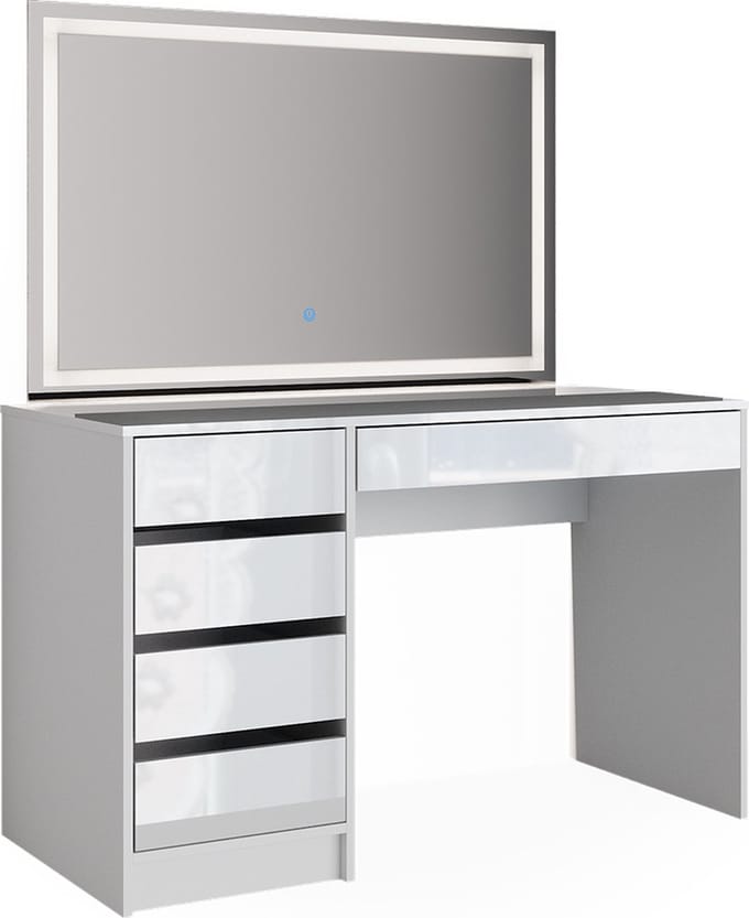 Vicco Sherry Kaptafel met licht – 120 cm met LED-verlichting Wit