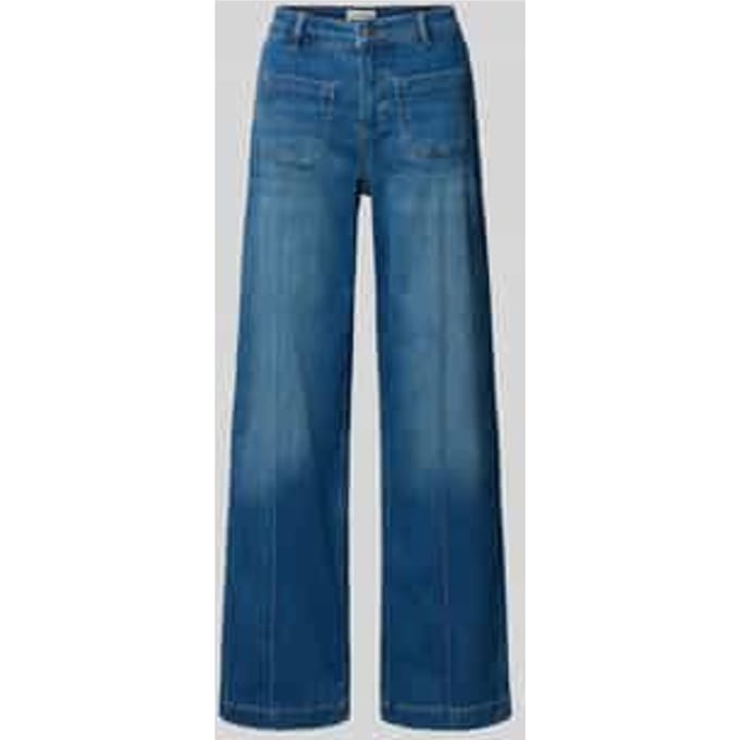 Jeans met wijde pijpen en steekzakken, model 'Mely'