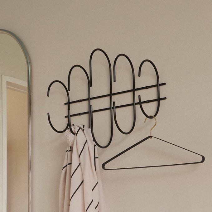 AYTM Wandgarderobe Moveo, breedte 51 cm, zwart, staal
