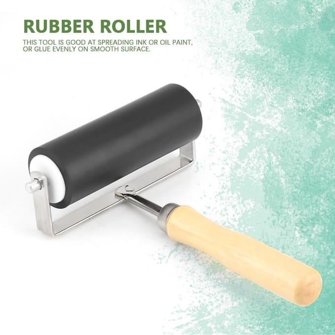Zware Hard Rubber Brayer Roller Print Borstel Inkt Kunst Ambacht Olieverf Gereedschap gray