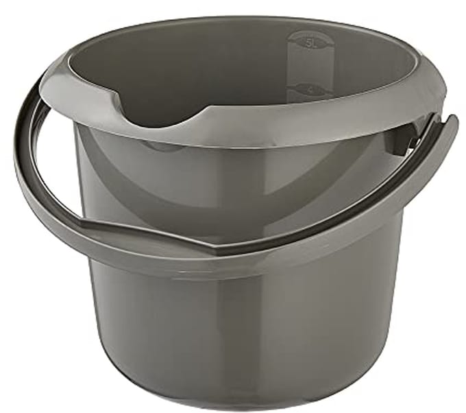 Stabiele Emmer met Geïntegreerde Maatschaal en Ergonomische Handgreep - 5 L