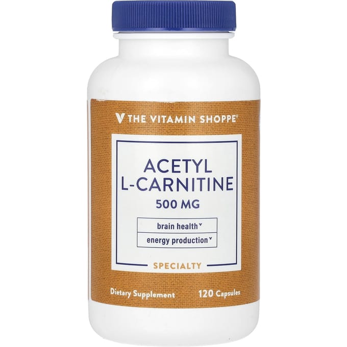 The Vitamin Shoppe, Acetyl-l-Carnitine, 500 mg, 120 Capsules