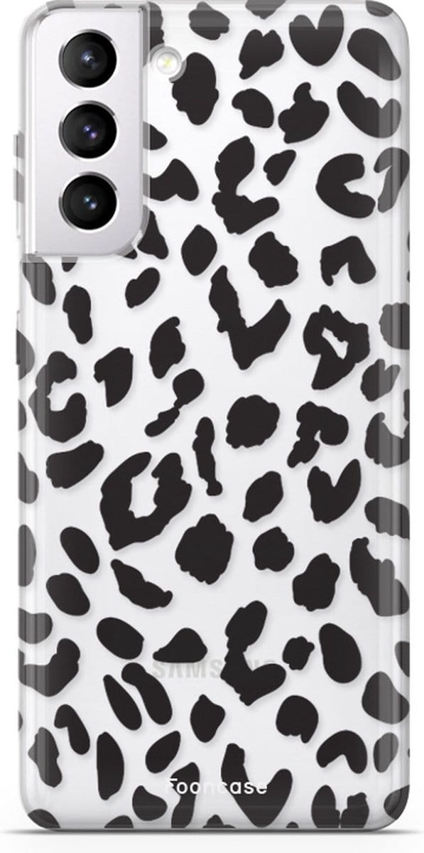 Fooncase Hoesje Geschikt voor Samsung Galaxy S22 Plus - Shockproof Case - Back Cover / Soft Case - Luipaard / Leopard print