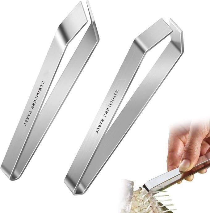 Set van 2 RVS Vis Grasharing Tang, Haringbeen Pincet voor Botten, Perfect voor Vis, Kip en Eend