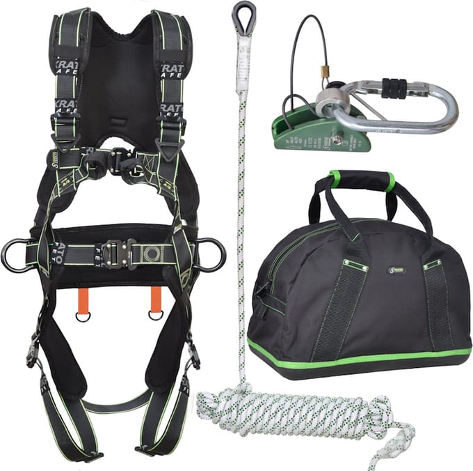 Kratos Complete set valbeveiliging Comfort - Daken / Afdalen 30mtr - Maat M-L