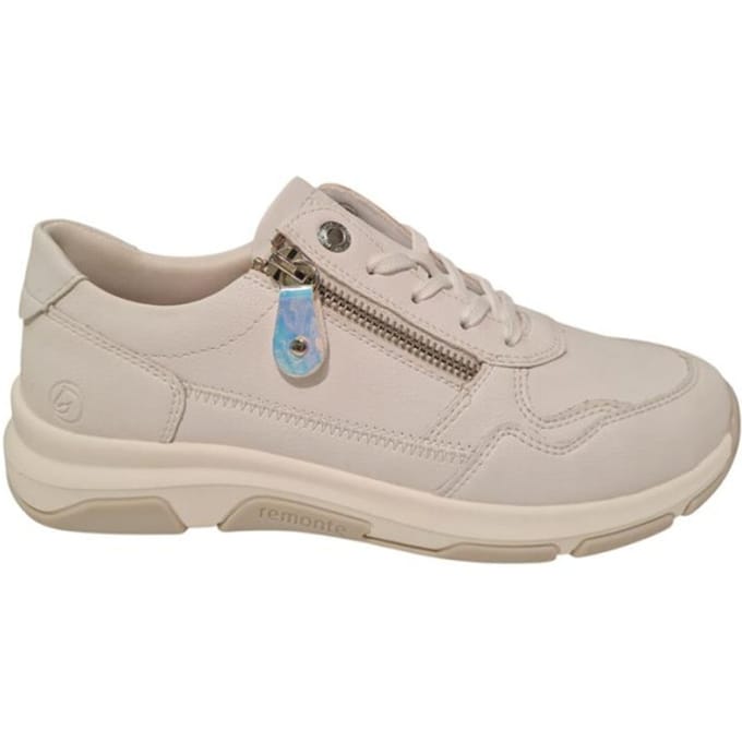 Remonte Lage Leren Dames Sneakers - Wit - 36