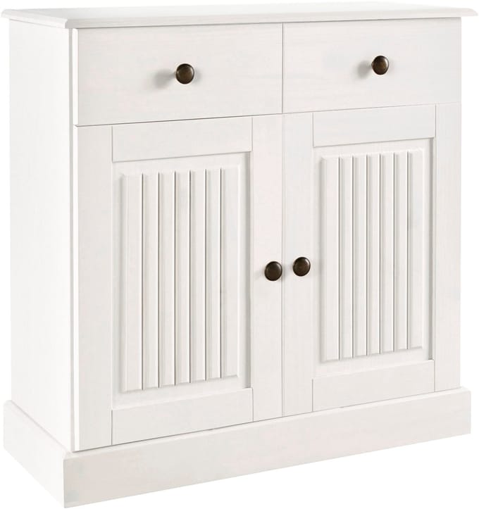 Mille-Dressoir - 2-deurs 1-lade - Wit Grenen
