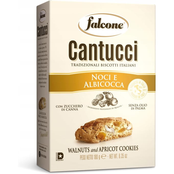 Cantucci walnoot en abrikoos koekjes 180g FALCONE Italiaans