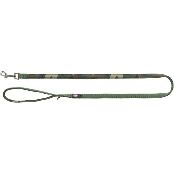 Trixie Hondenriem Mimetico Premium Met Neopreen Camouflage Bosgroen