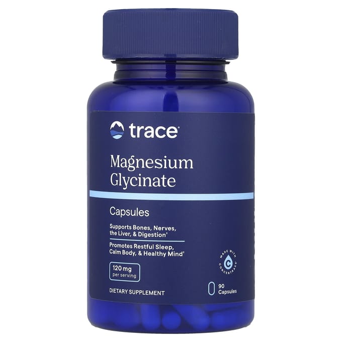 Traces de glycinate de magnésium, 90 gélules