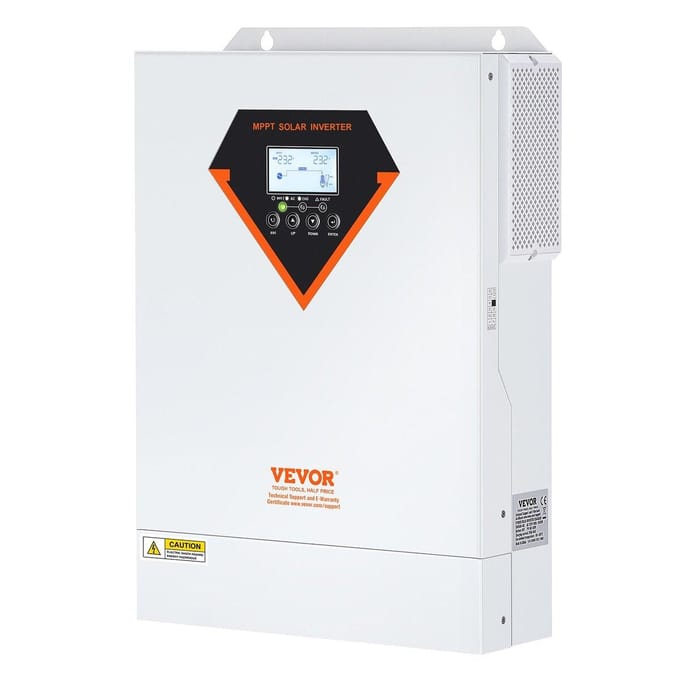 Chargeur Inverter Solaire Hybride 5500W 230V avec Contrôleur Solaire MPPT 100A