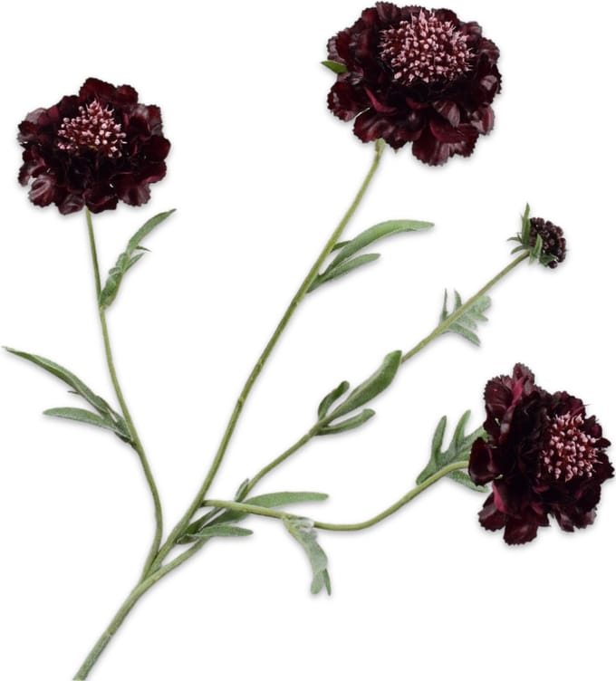 Silk-ka - Kunstbloem - scabiosa - paars - H80 cm