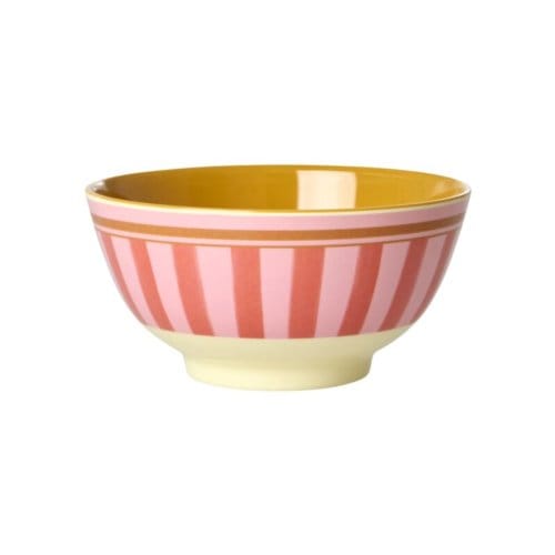 Rice melamine kom met strepen, roze, 700 ml