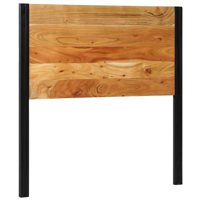 vidaXL - Hoofdeinde - 100 - cm - massief - hout - acaciahout - en - ijzer