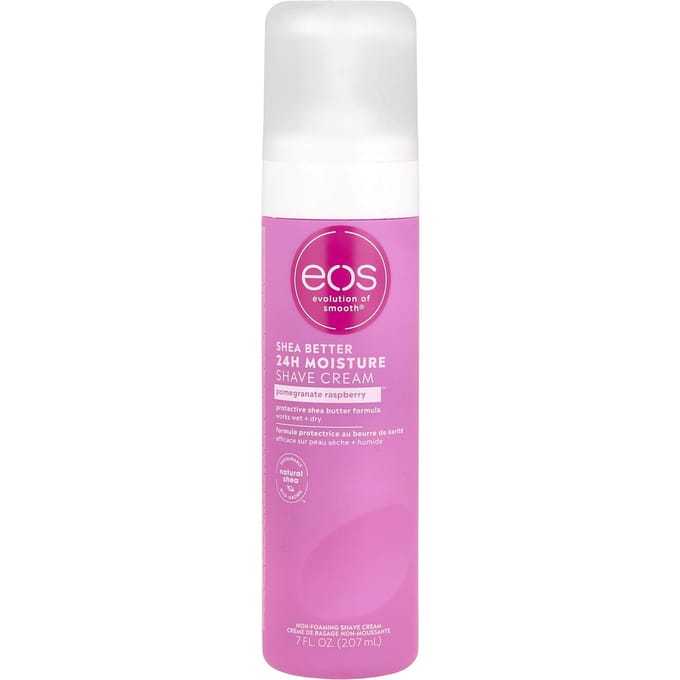 EOS, Shea Butter Shaving Cream, Pomegranate Raspberry Flavor, 7 fl oz (207 ml) white