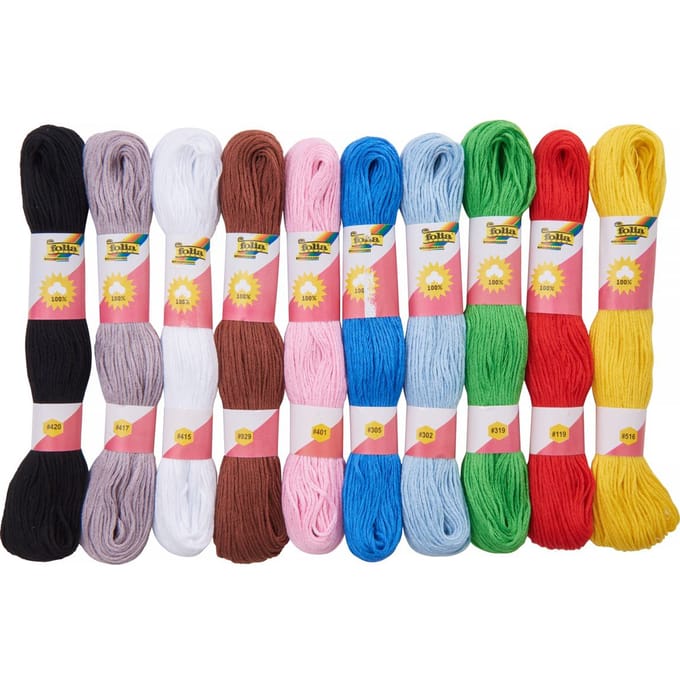 Borduurgaren set 10 stuks van 40 meter assorti