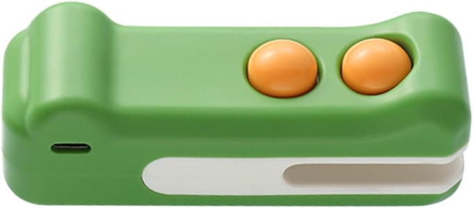 Zaksealer - Mini sluitmachine - Voedsel bewaren - Magnetische houder - 4x5x4 cm - Groen