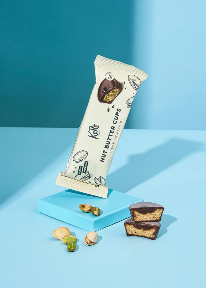 Bio vegan nut butter cups salty pistachio 3 x 13 g