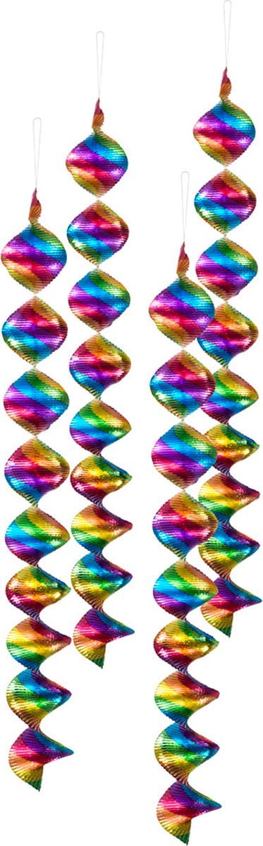 Boland - Set 4 decoratiespiralen (L) - Regenboog - Regenboog